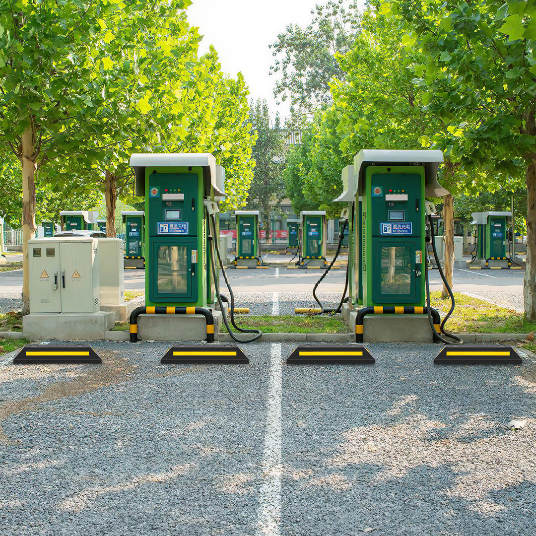 Sonnewelt 2 x rubber wheel stoppers parking barrier