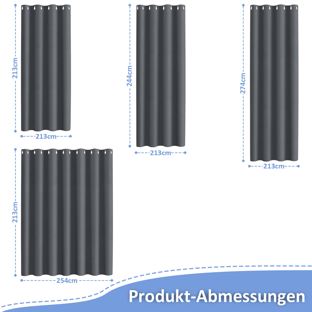 Sonnewelt Outdoor Vorhang Wasserdicht mit Ösen