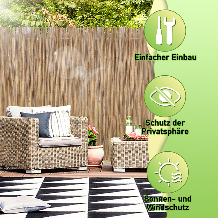 Sonnewelt Schilfrohrmatte Reedmatte Sichtschutz
