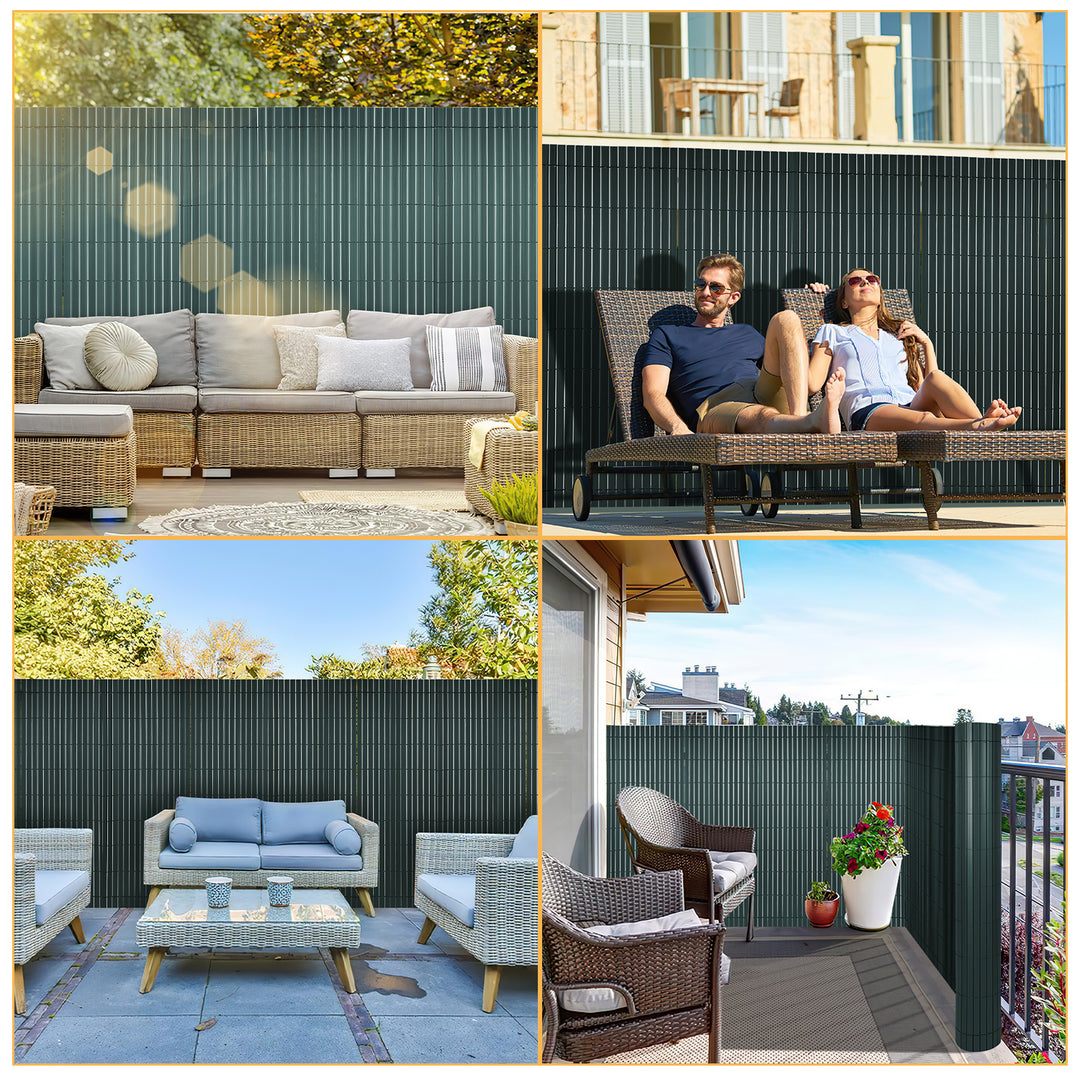 Sonnewelt PVC privacy screen with cable ties W-structure reinforcement