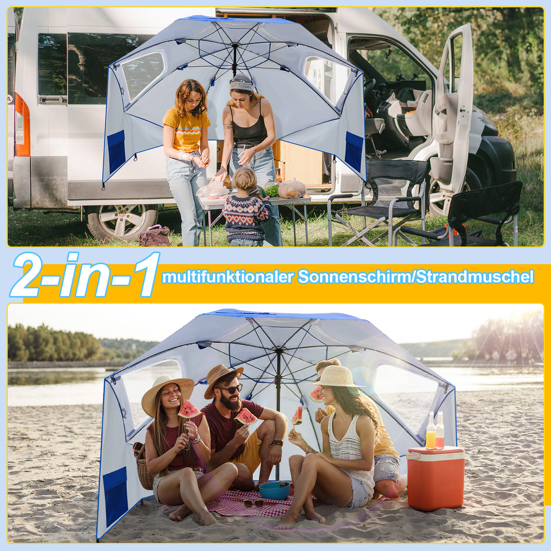 Sonnewelt parasol with side wall 210cm