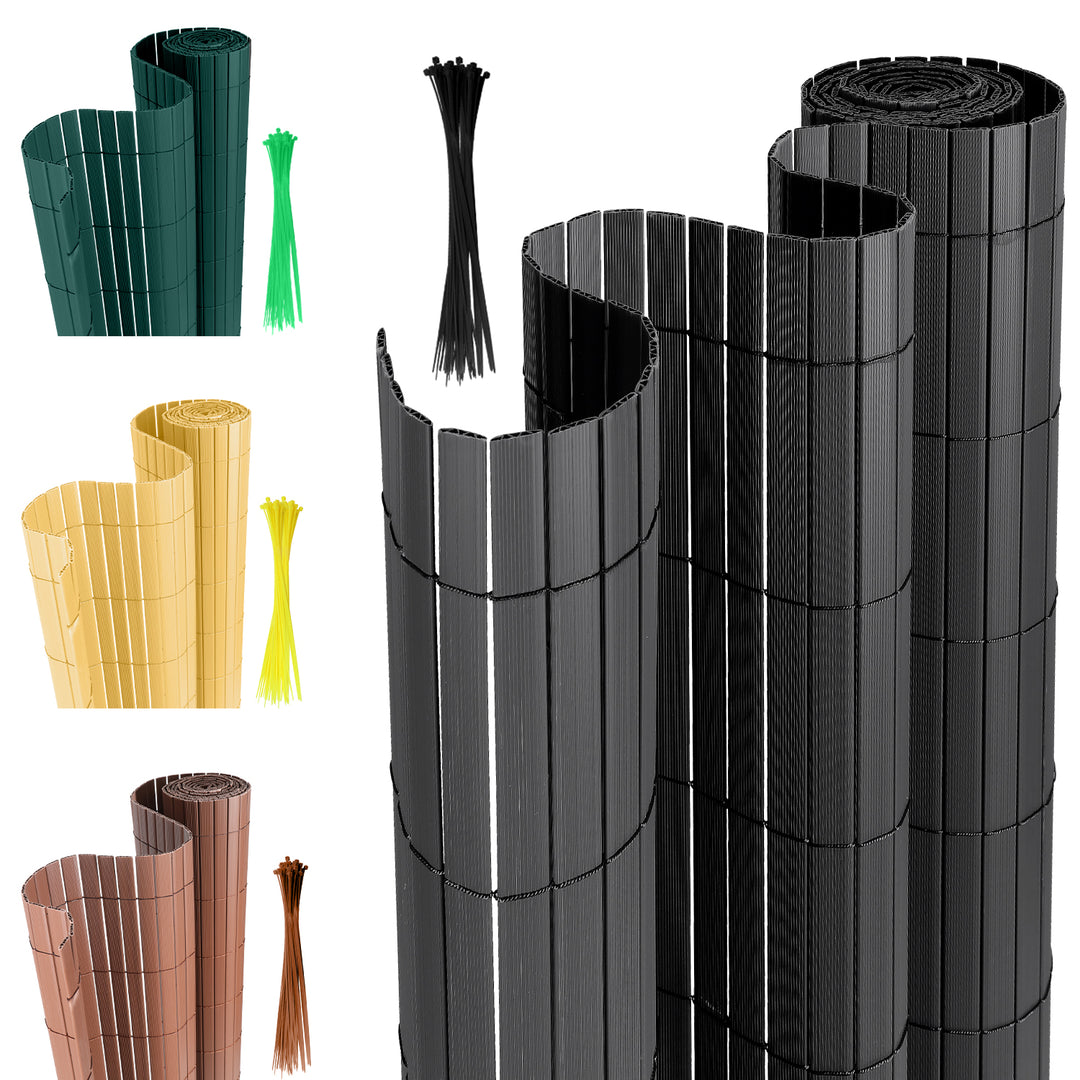 Sonnewelt PVC privacy screen with cable ties W-structure reinforcement