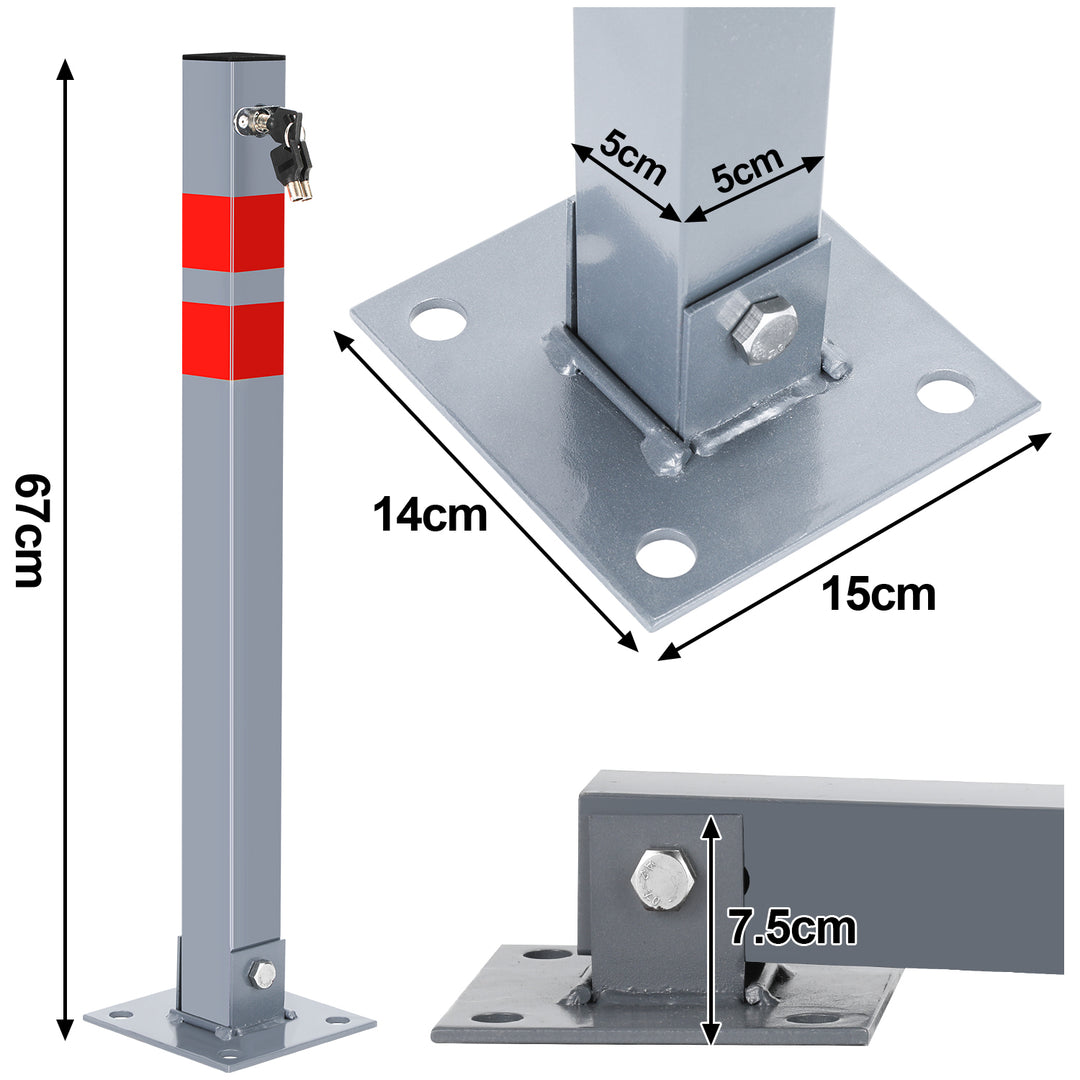 Sonnewelt parking post barrier post with 3 keys