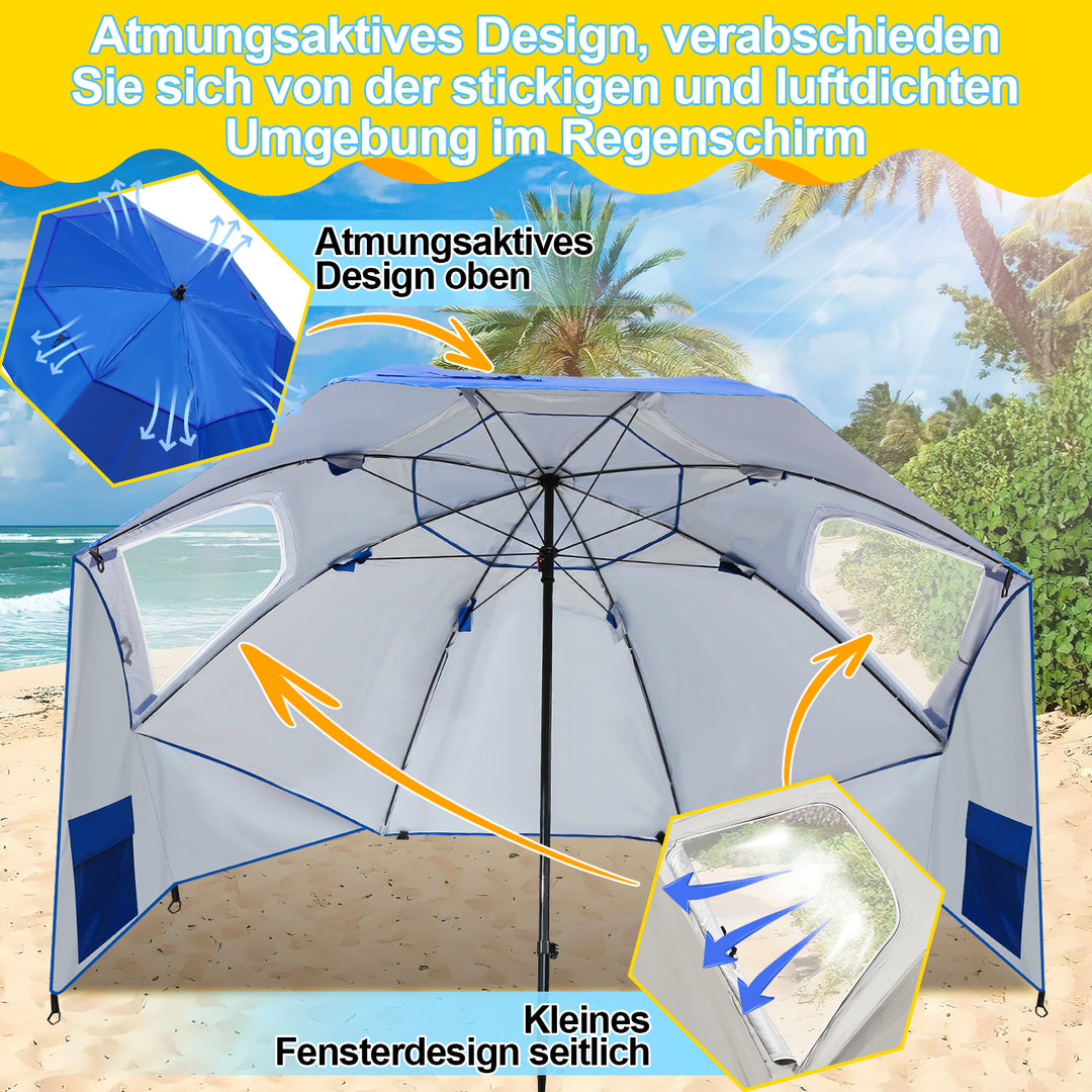 Sonnewelt parasol with side wall 210cm