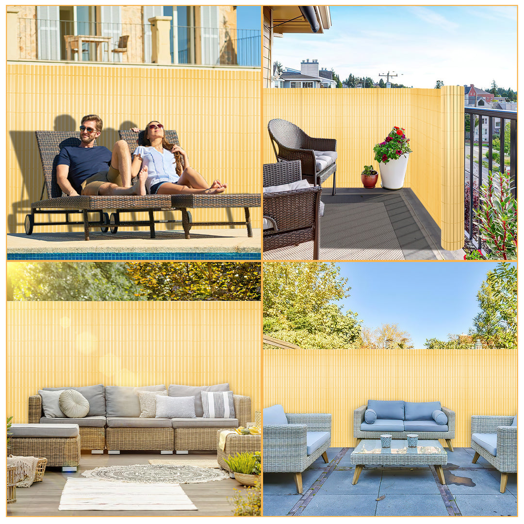 Sonnewelt PVC privacy screen with cable ties W-structure reinforcement