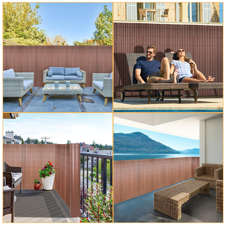 Sonnewelt PVC privacy screen with cable ties W-structure reinforcement