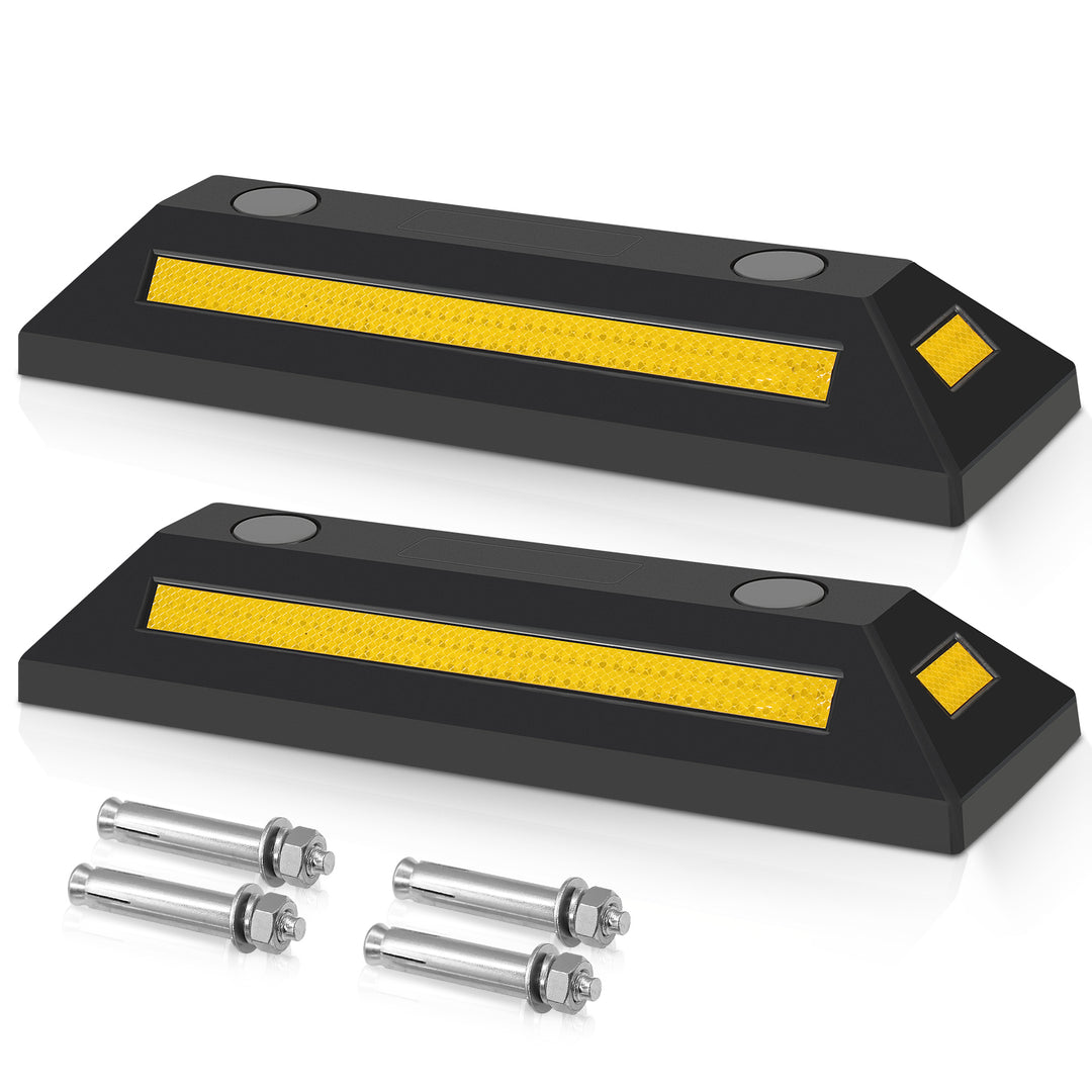 Sonnewelt 2 x rubber wheel stoppers parking barrier