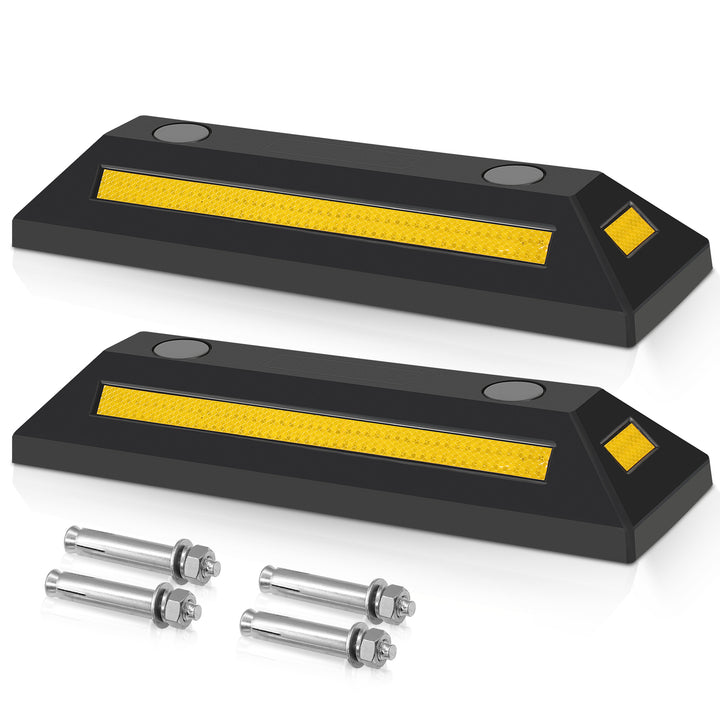 Sonnewelt 2 x rubber wheel stoppers parking barrier