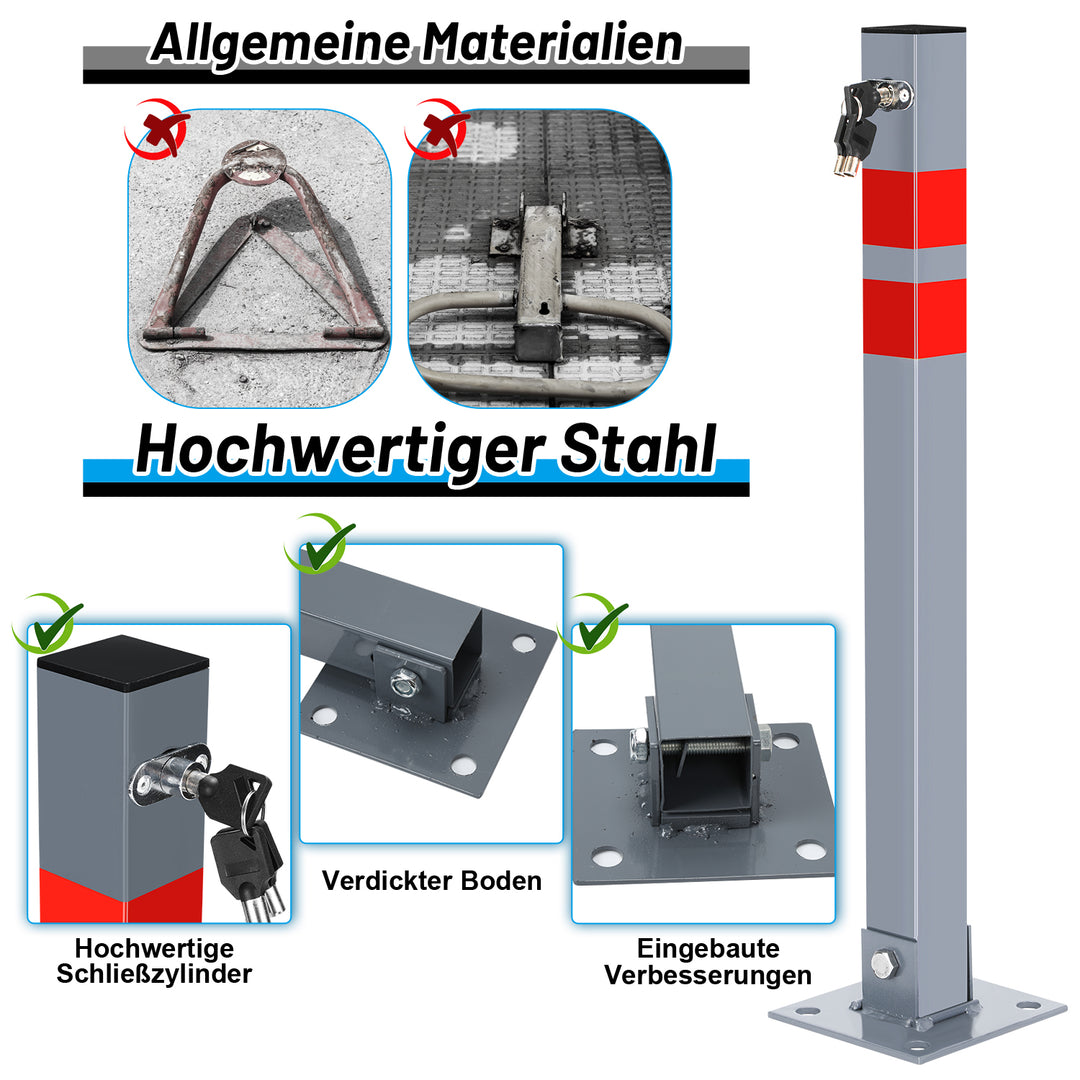 Sonnewelt parking post barrier post with 3 keys