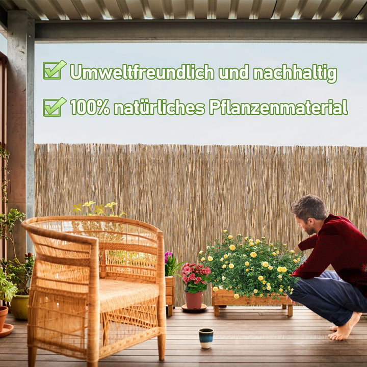 Sonnewelt Schilfrohrmatte Reedmatte Sichtschutz