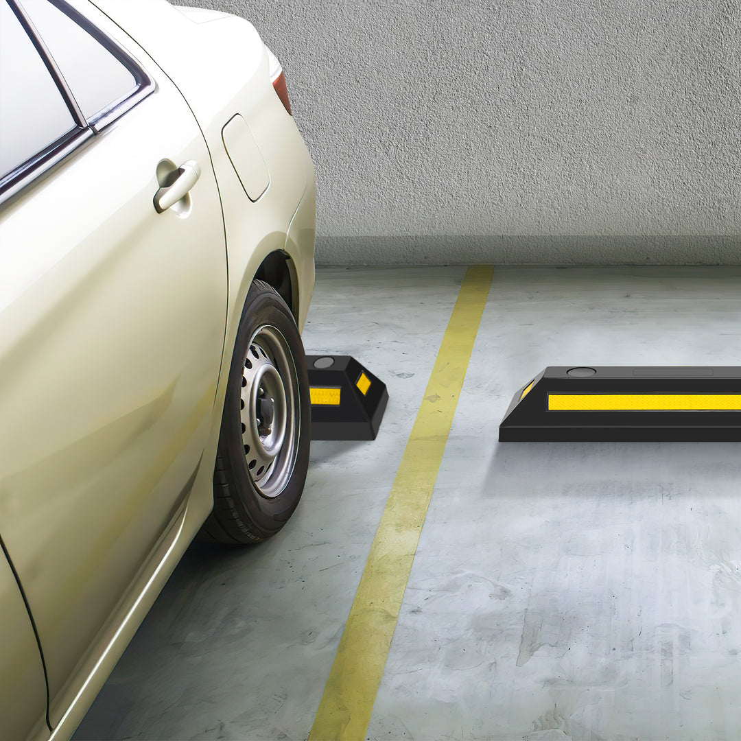 Sonnewelt 2 x rubber wheel stoppers parking barrier