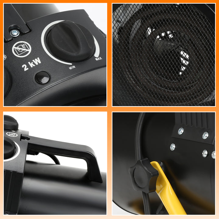 Sonnewelt 2000W Frostwächter mit Thermostat Gewächshaus IPX4