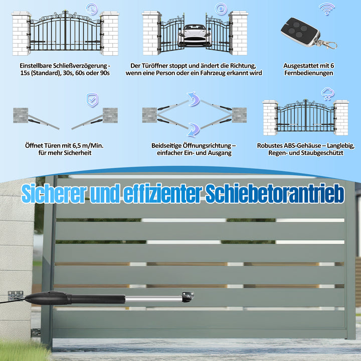 Sonnewelt Automatischer Flügeltorantrieb Doppelflügeltorantrieb 600kg