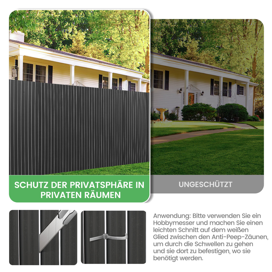 Sonnewelt PVC Sichtschutzmatte Balkon Sichtschutz Doppelte Verstärkung