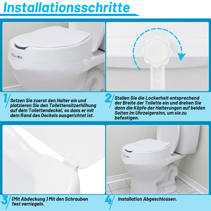 Sonnewelt raised toilet seat 10 cm with lid