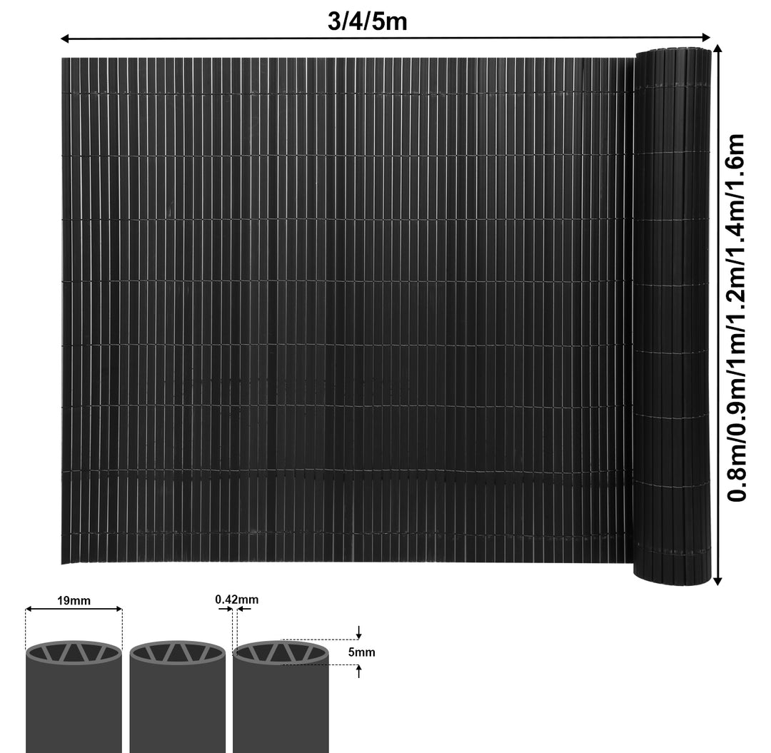 Sonnewelt PVC privacy screen with cable ties W-structure reinforcement