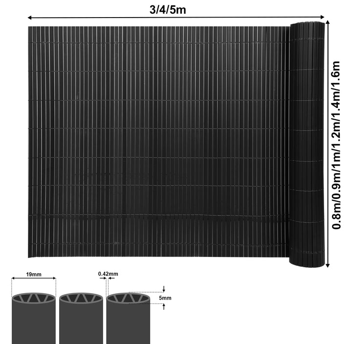Sonnewelt PVC privacy screen with cable ties W-structure reinforcement