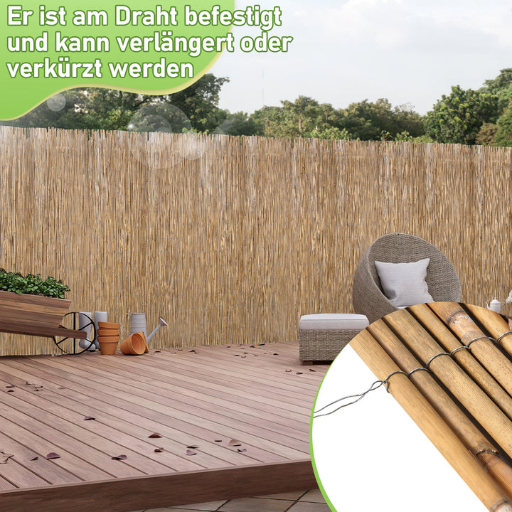Sonnewelt Schilfrohrmatte Reedmatte Sichtschutz