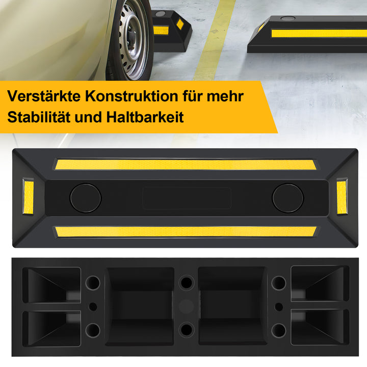 Sonnewelt 2 x rubber wheel stoppers parking barrier