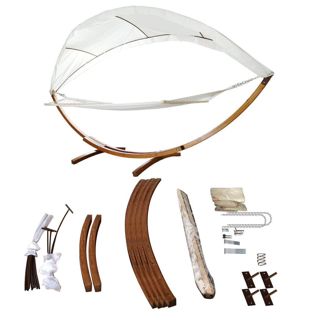 Sonnewelt Hängematte Holz Hammock mit Gestell