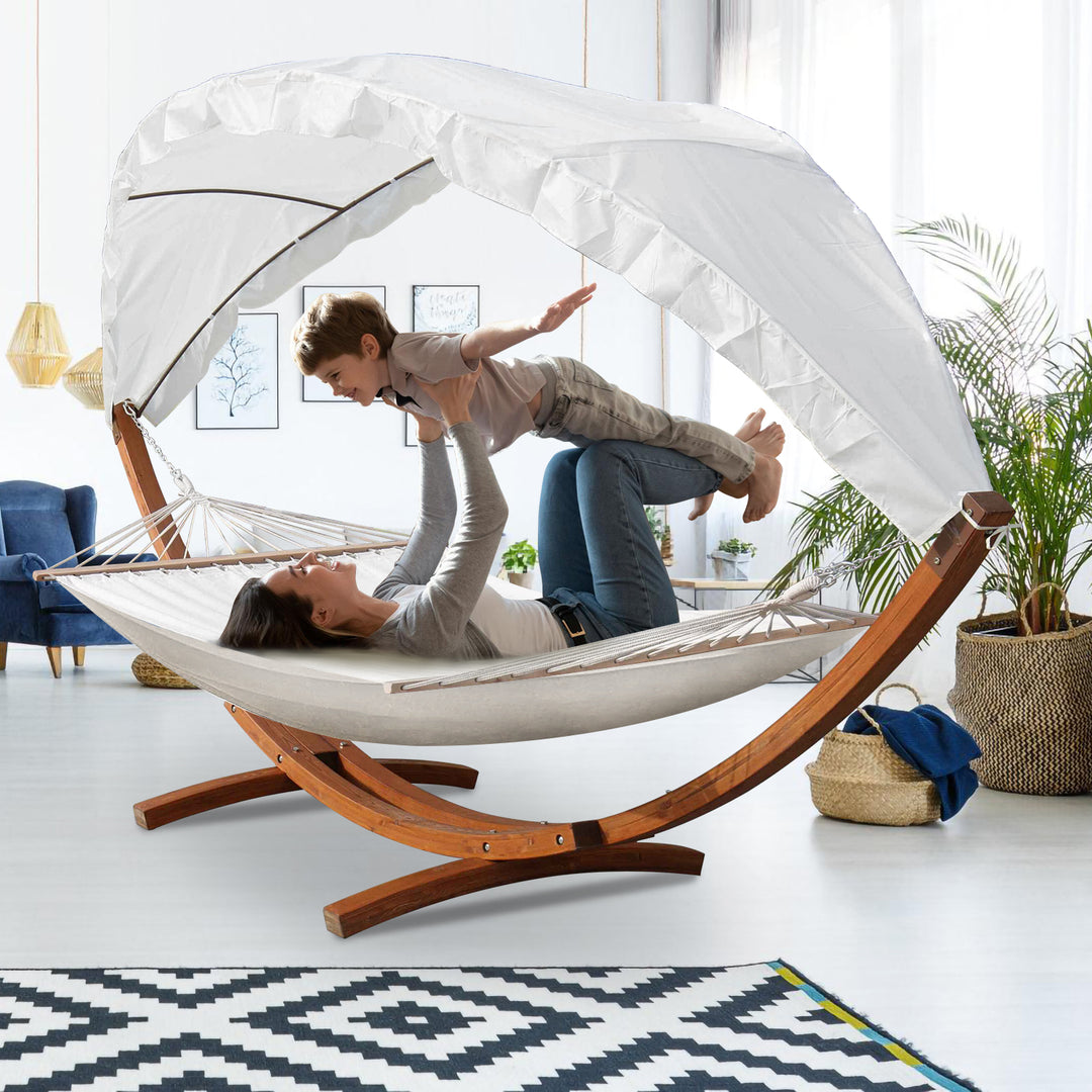 Sonnewelt Hängematte Holz Hammock mit Gestell