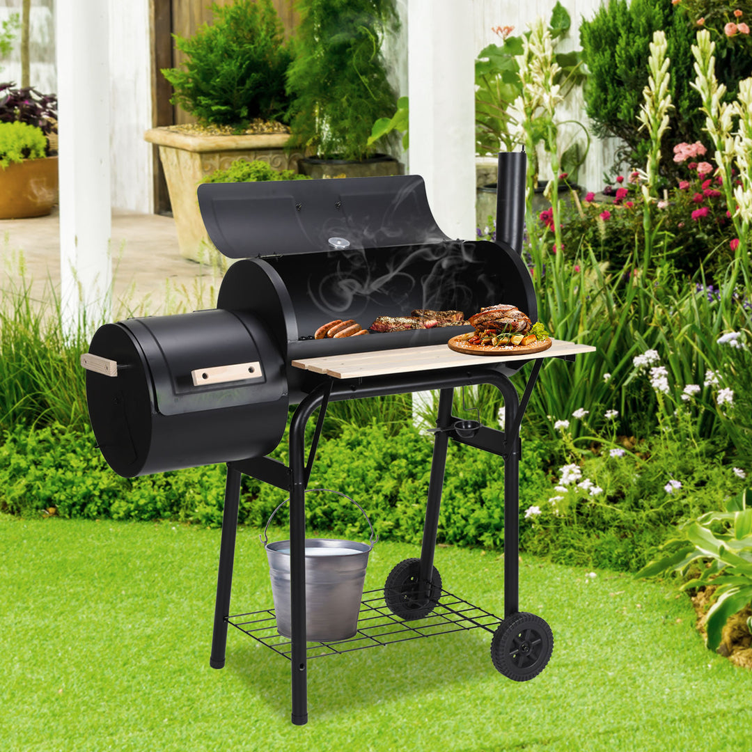 Sonnewelt Holzkohle Grill BBQ Multifunktionaler mit Thermometer
