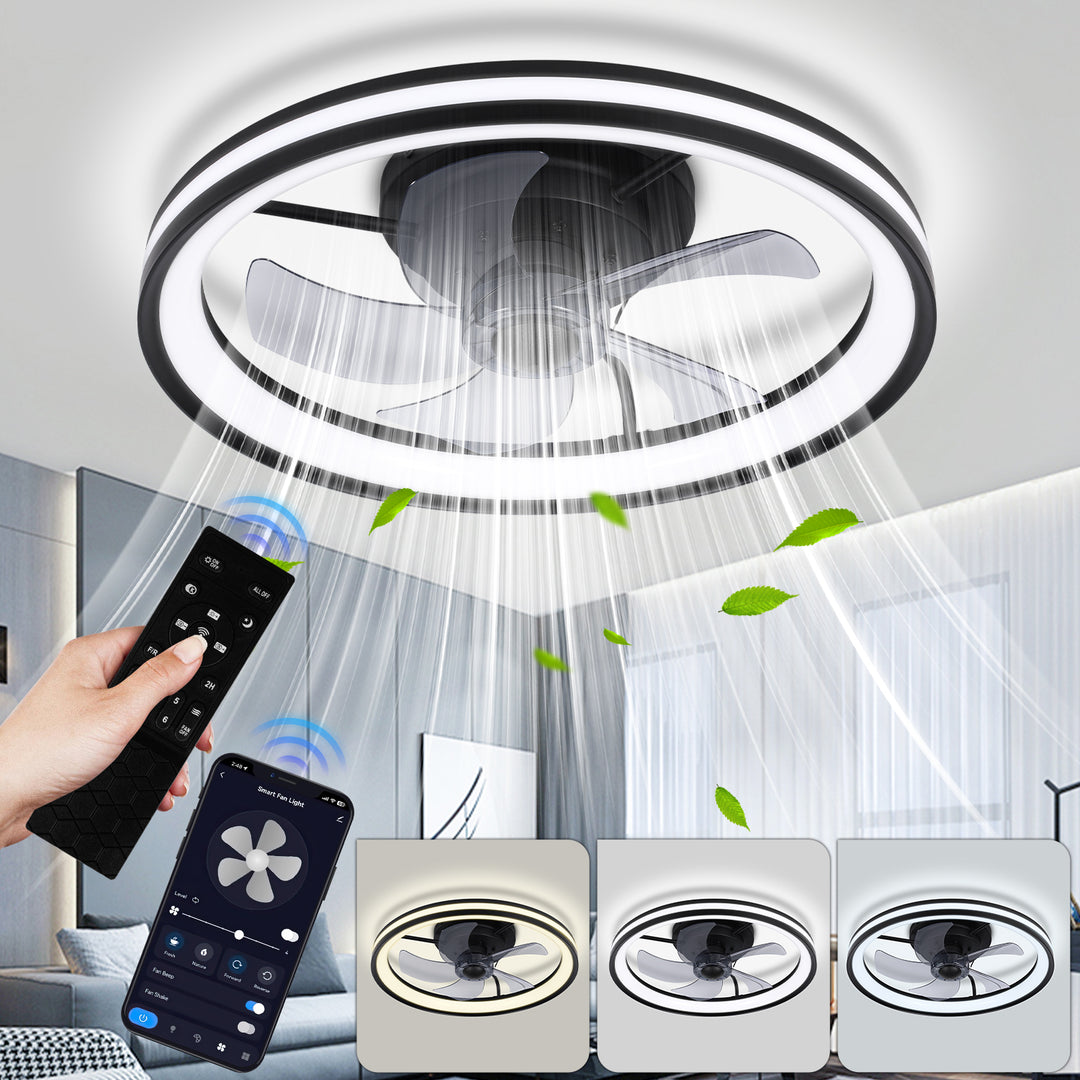 Sonnewelt Deckenventilator Ventilator mit Fernbedienung und Beleuchtung