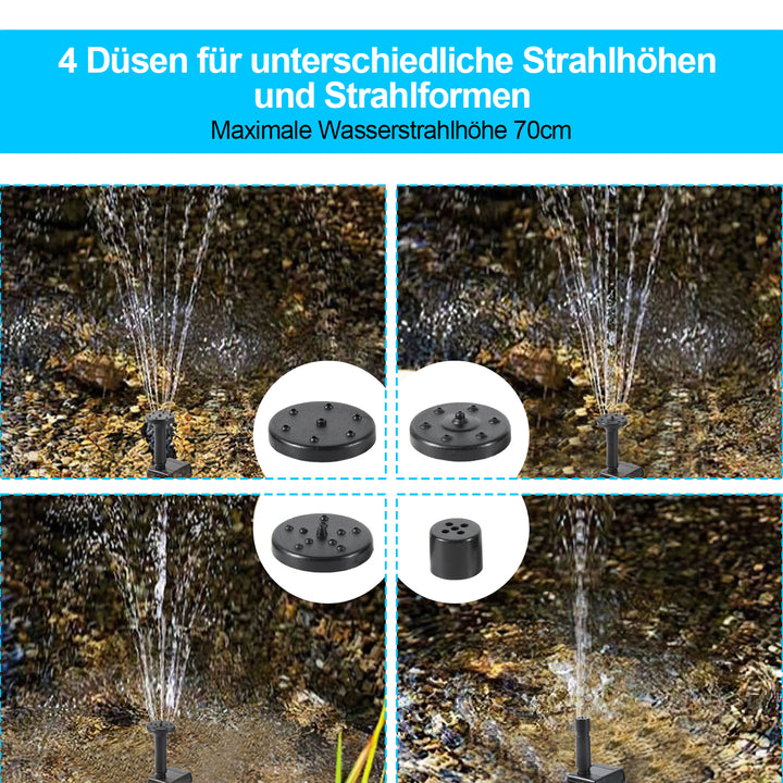 Sonnewelt SolarPumpe Teichpumpe 1.2W/1.5W/2.5W