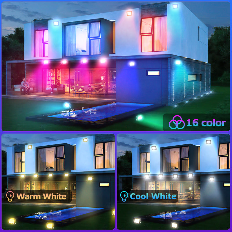 Sonnewelt RGB Strahler Fluter Mit Fernbedienung 20W-50W