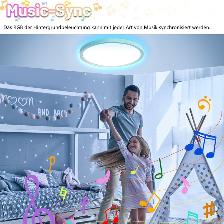 Sonnewelt 24W LED Deckenlampe Dimmbar RGB Alexa