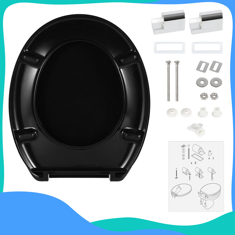 Sonnewelt Toilettendeckel WC Sitz mit Absenkautomatik O-Form