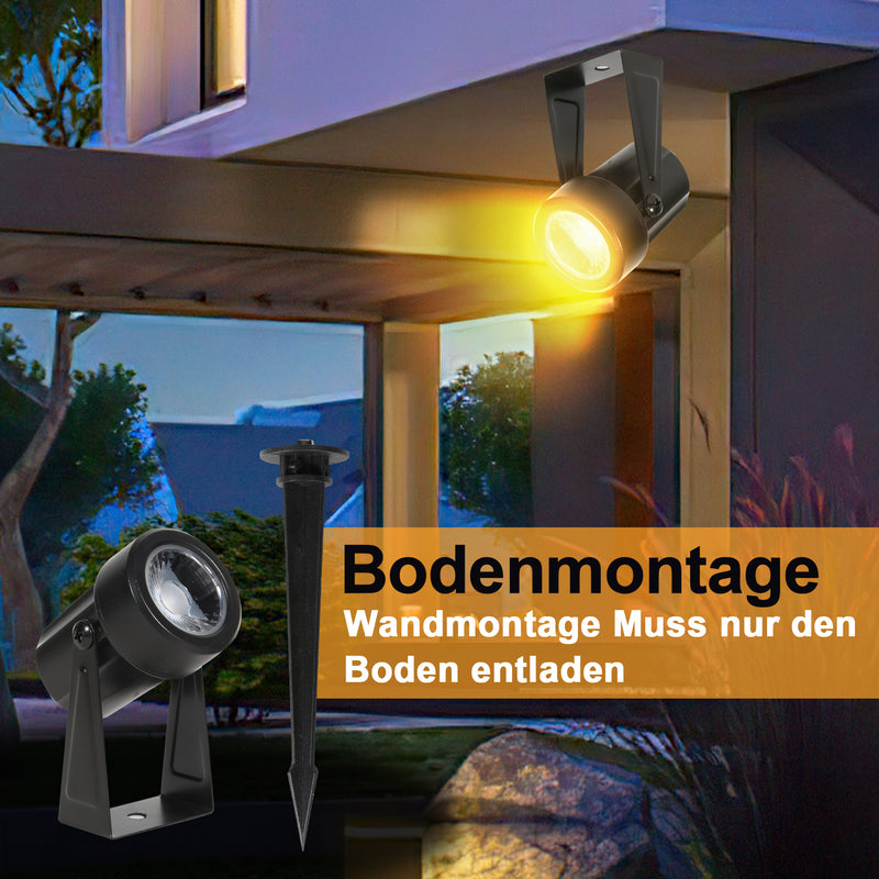 Sonnewelt LED Gartenbeleuchtung Gartenleuchte Warmweiß IP65 6er Set