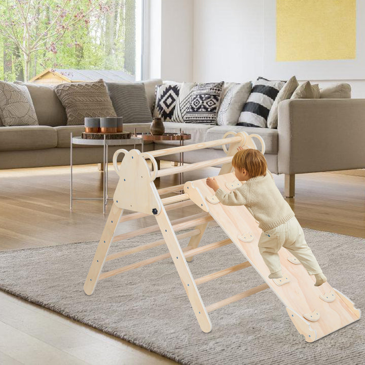 Sonnewelt Indoor 3-in-1 Climbing Frame with Arch/Slide/Triangle
