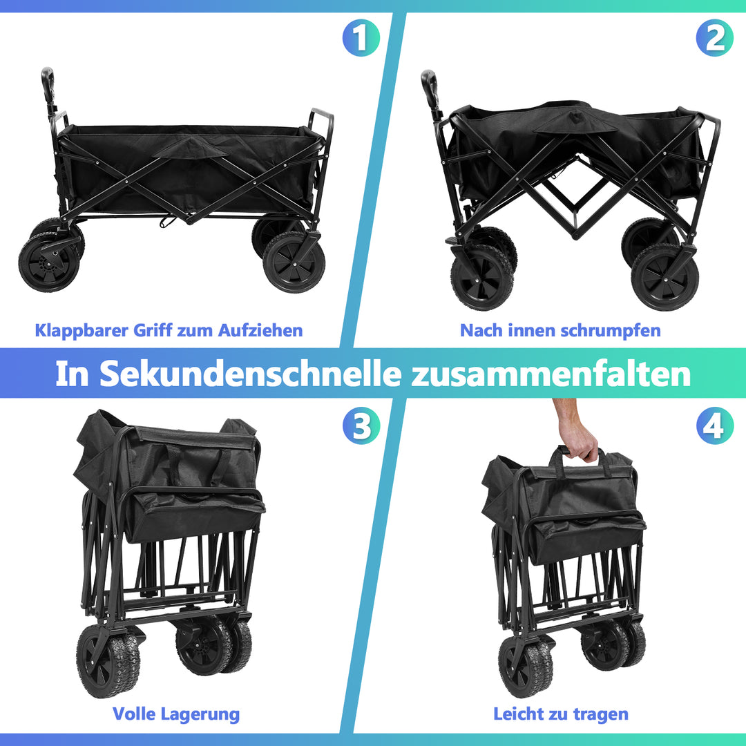 Sonnewelt handcart foldable transport cart 100kg load capacity