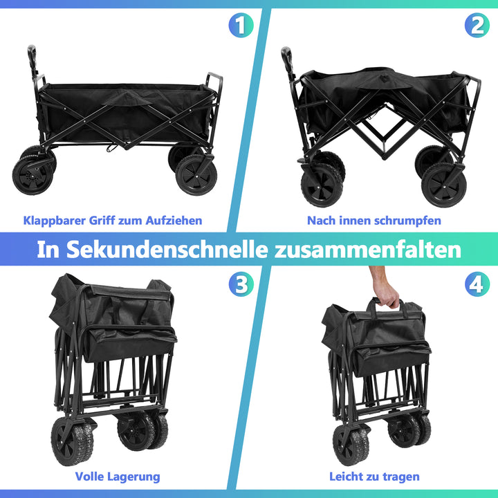 Sonnewelt handcart foldable transport cart 100kg load capacity