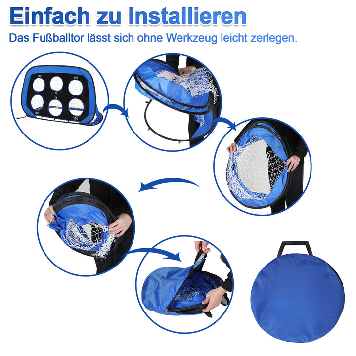 Sonnewelt Fußballtor Fussballtore-Set für Kinder 4 Spielmodi