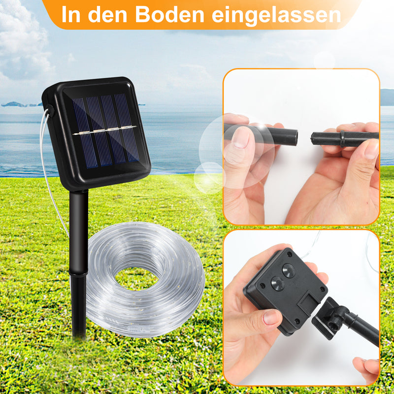 Sonnewelt Solar LED Lichterkette Aussen IP65