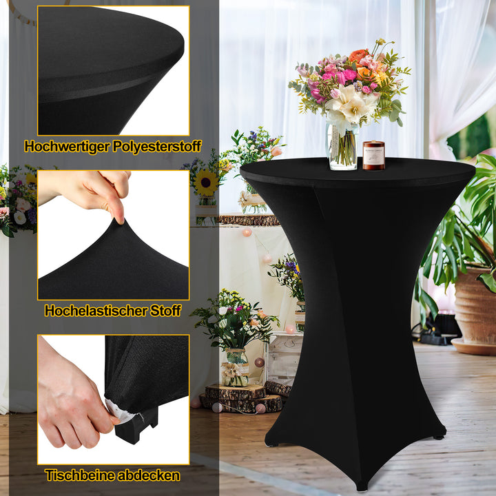 Sonnewelt folding bar table Ø80cm with cover
