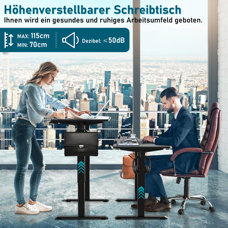Sonnewelt Schreibtisch Höhenverstellbar Elektrisch Computertisch