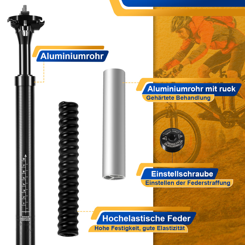 Sonnewelt Fahrrad Sattelstütze Sattelstange Alu 27.2mm/30.9mm/31.6mm