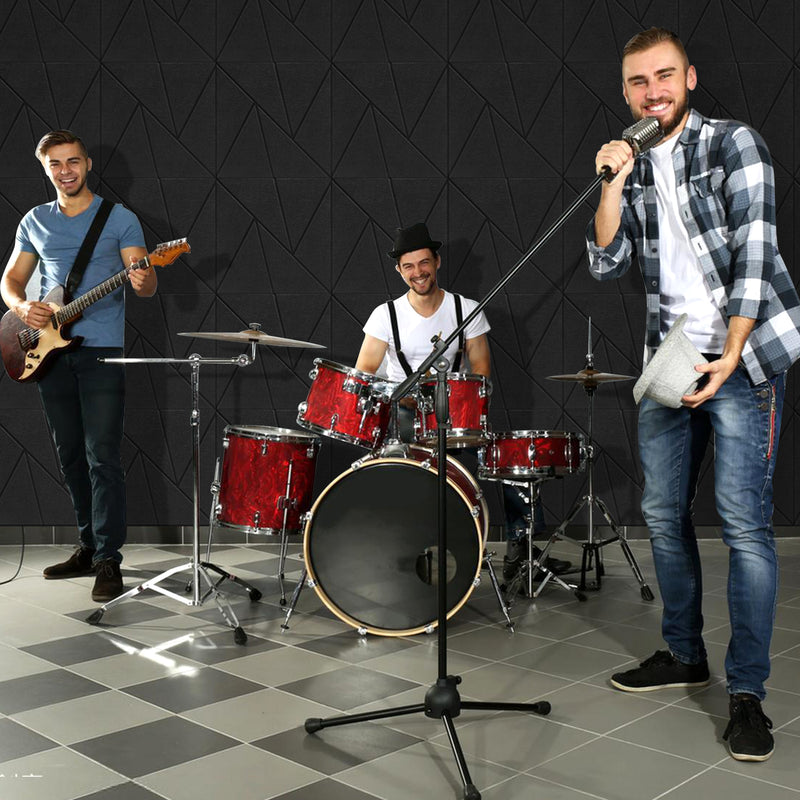 Sonnewelt Akustikplatten Wandpaneele Selbstklebend 12/18 Stück Quadratisch Dreieck