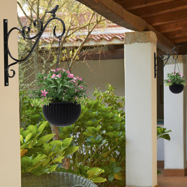 Sonnewelt 2x Blumenampel Wandhalterung