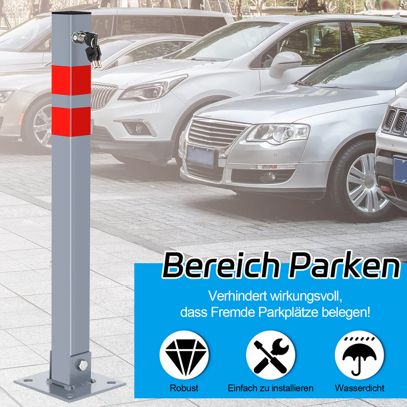 Sonnewelt Parkpfosten Absperrpfosten mit 3 Schlüssel