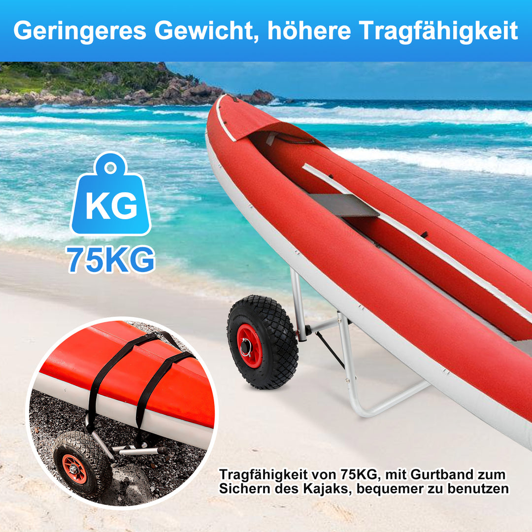 Sonnewelt Faltbarer Kajakwagen Bootswagen 75kg