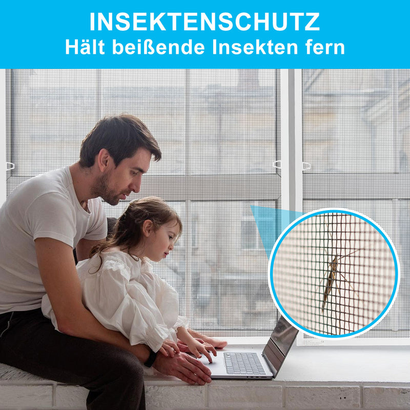 Sonnewelt Fliegengitter Fenster Insektenschutz Weiß