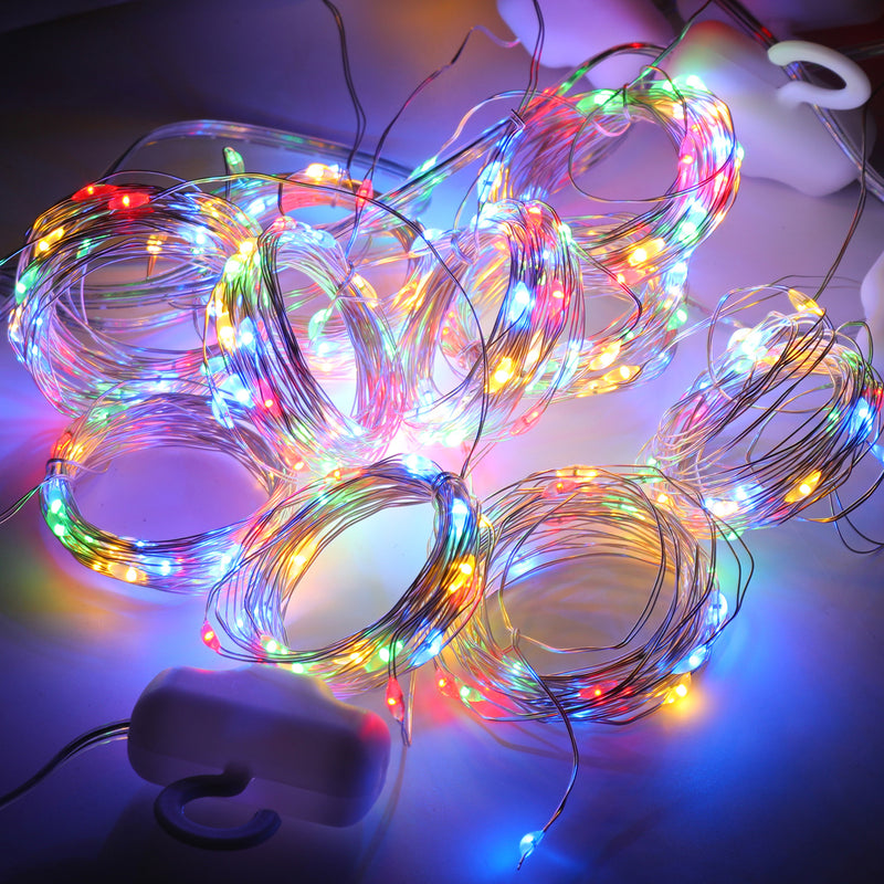 Sonnewelt LED Lichtervorhang 3x3m/3x6m Warmweiß/Farbe