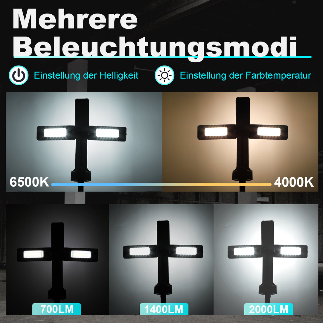 Sonnewelt Baustrahler LED mit Stativ Kabellose