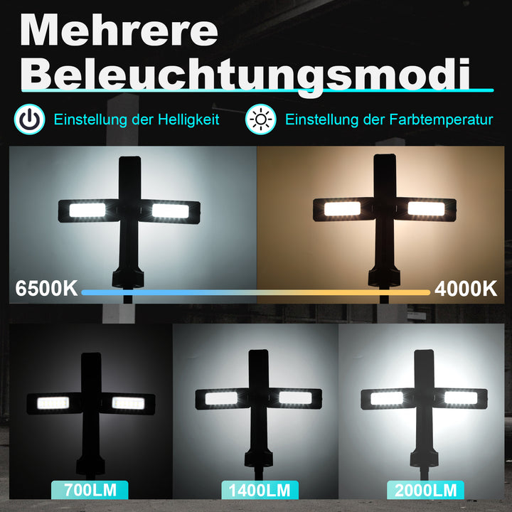 Sonnewelt Baustrahler LED mit Stativ Kabellose