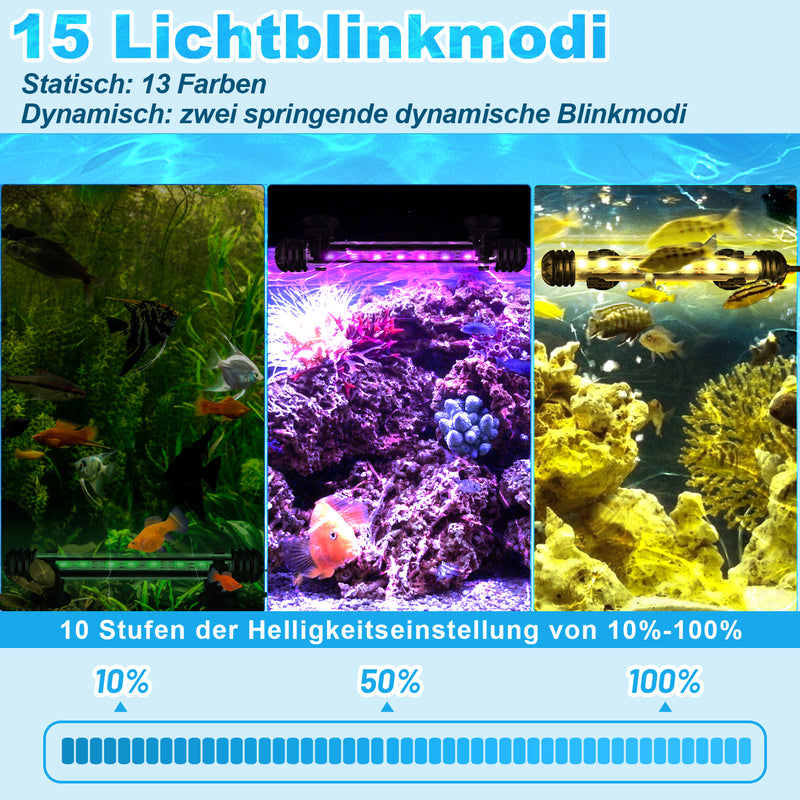 Sonnewelt LED Aquarium Beleuchtung IP67 RGB Timing-Funktion