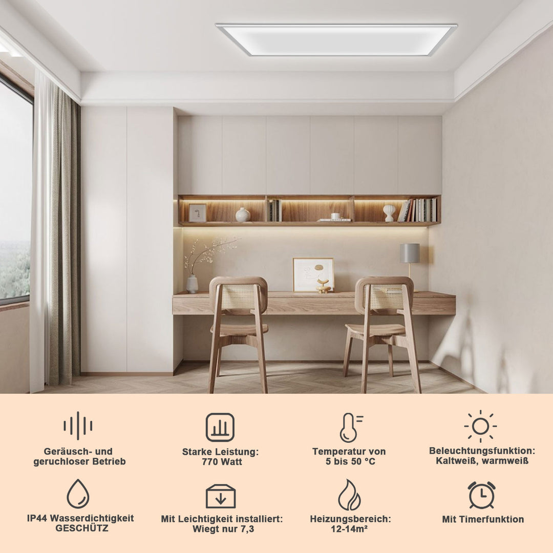 Sonnewelt Infrarotheizung Elektroheizer Decke WIFI 360/770W